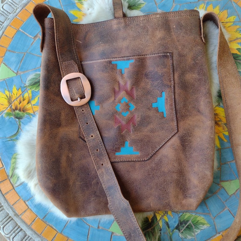 Custom leather crossbody purse